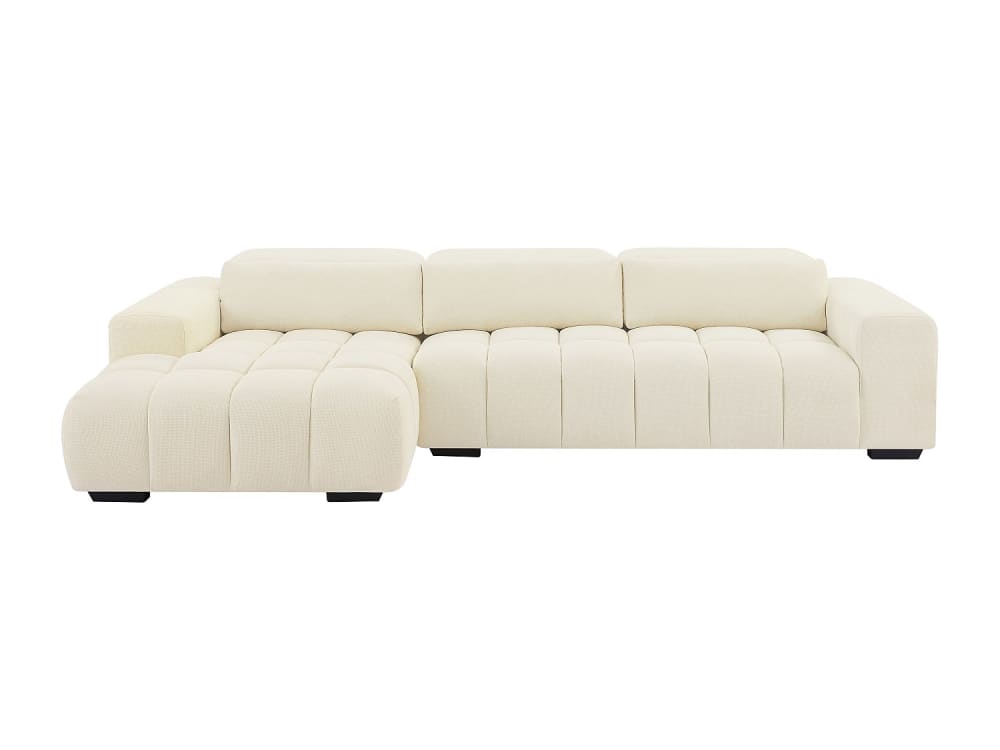 Canapé d'angle polyester 5 places beige Canapé d'angle polyester 5 places beige