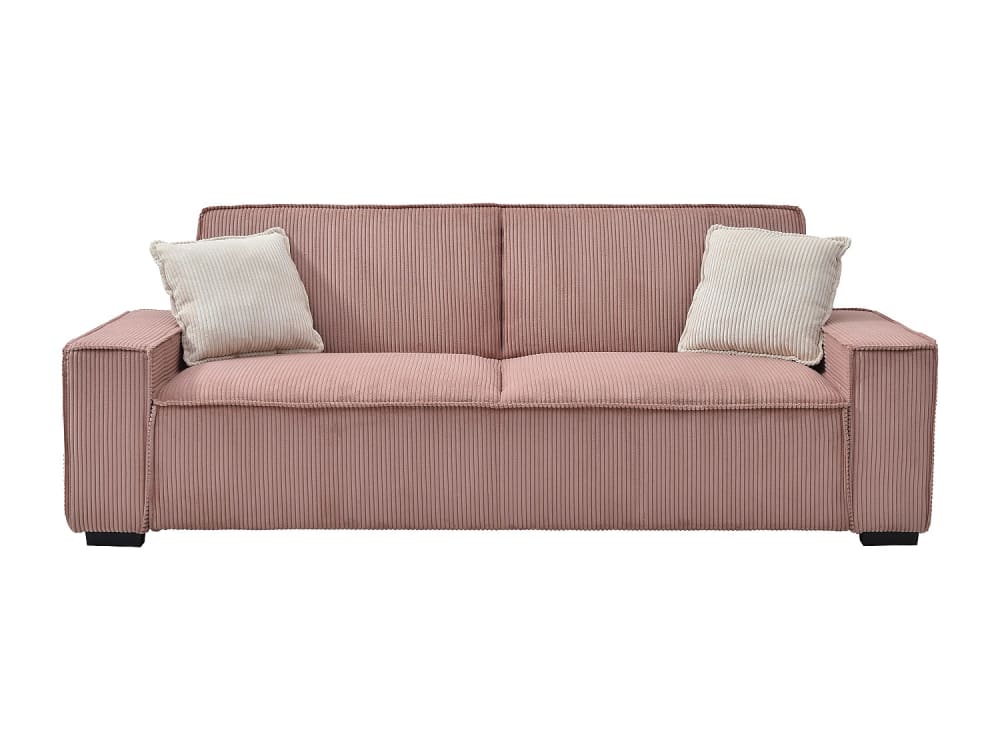 Canapé convertible polyester 3 places rose}