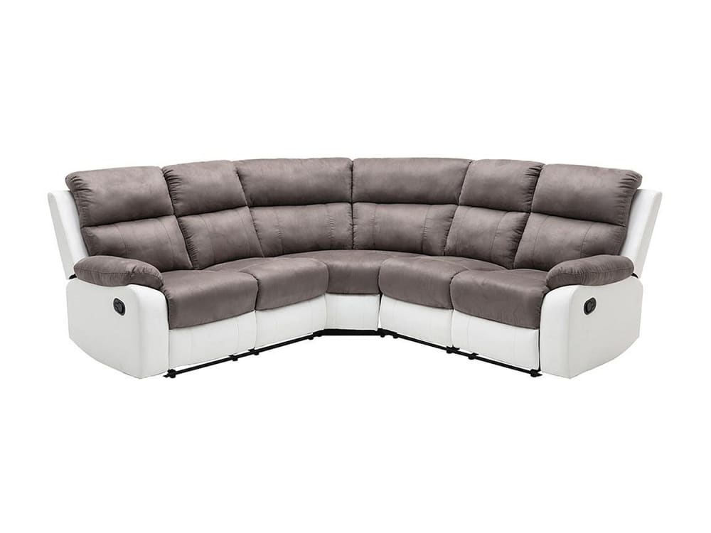 Canapé d'angle polyester 5 places gris