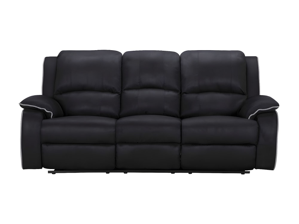 Canapé  microfibre 3 places noir