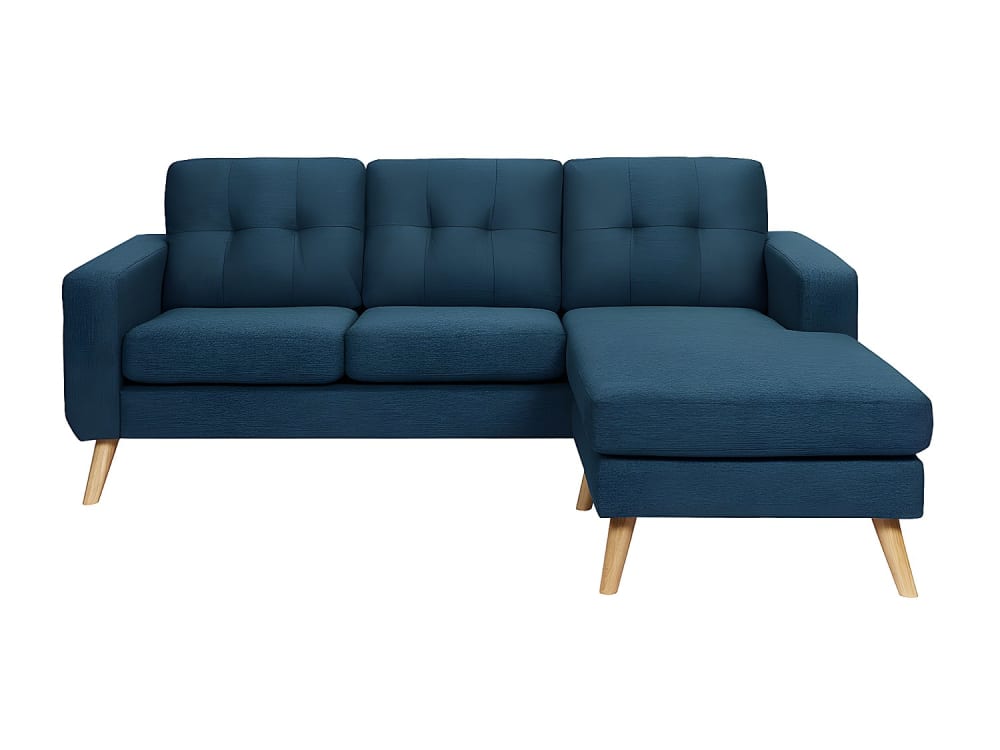Canapé d'angle polyester 4 places bleu Canapé d'angle polyester 4 places bleu