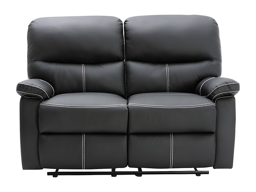 Canapé  simili cuir 2 places noir