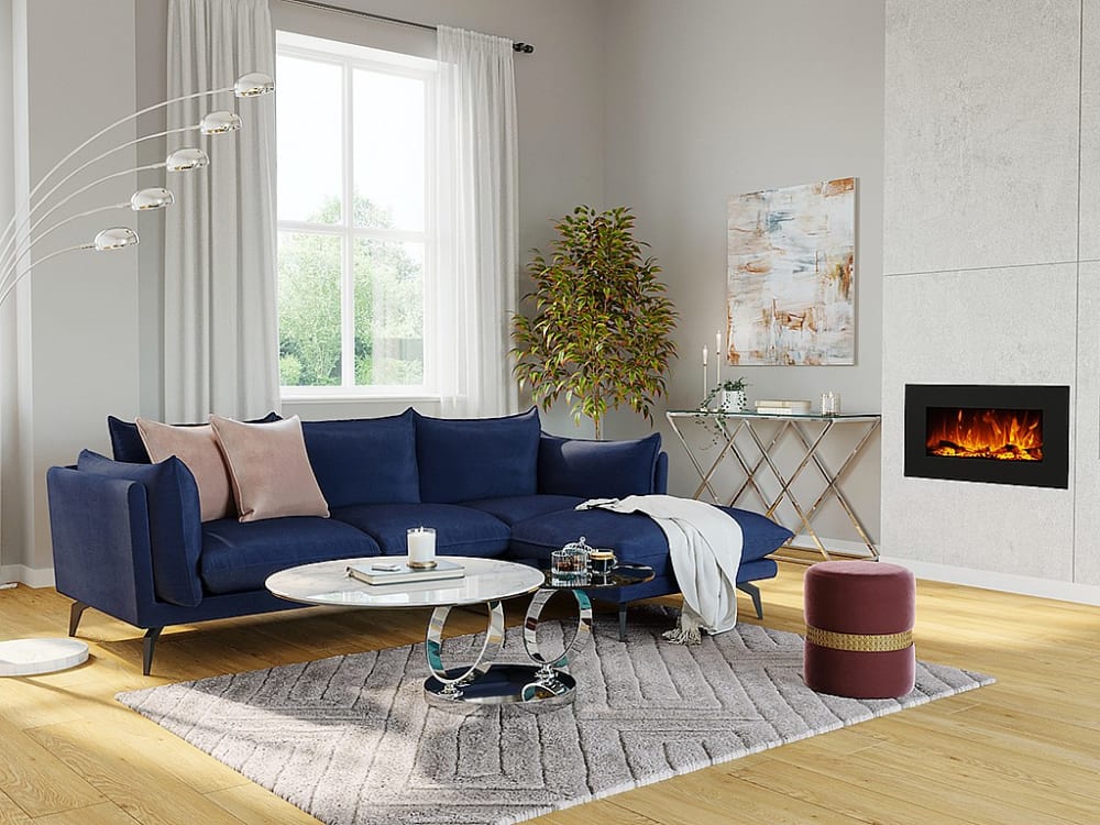 Tapis de salon polyester gris 160x230 cm — vue 3