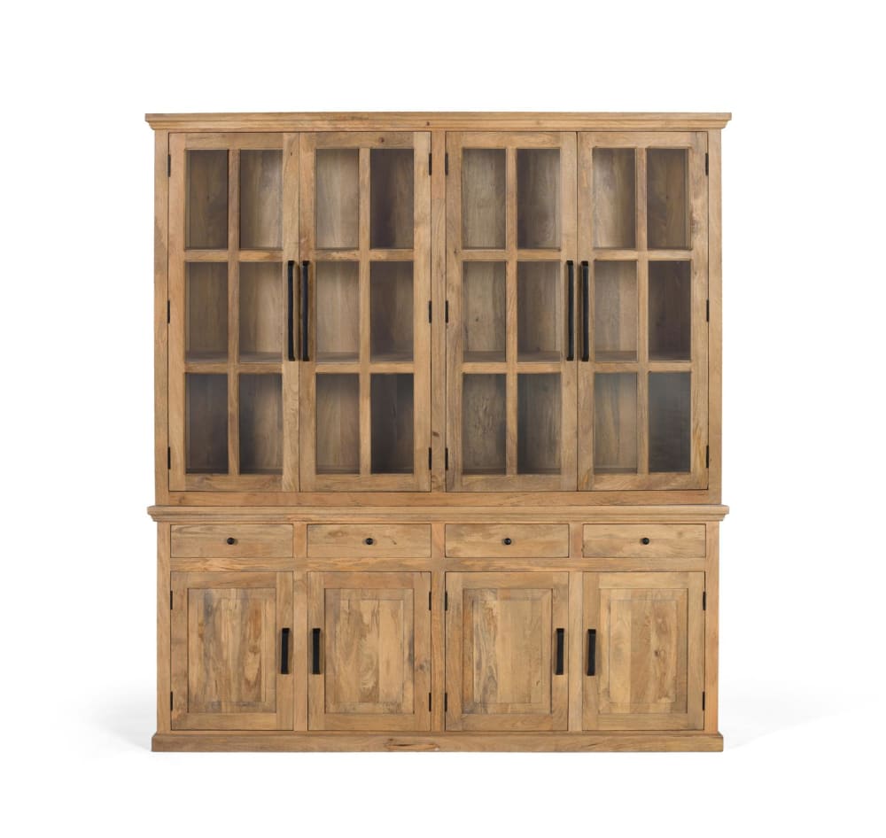 Armoire artisanale en bois de manguier massif 226 cm