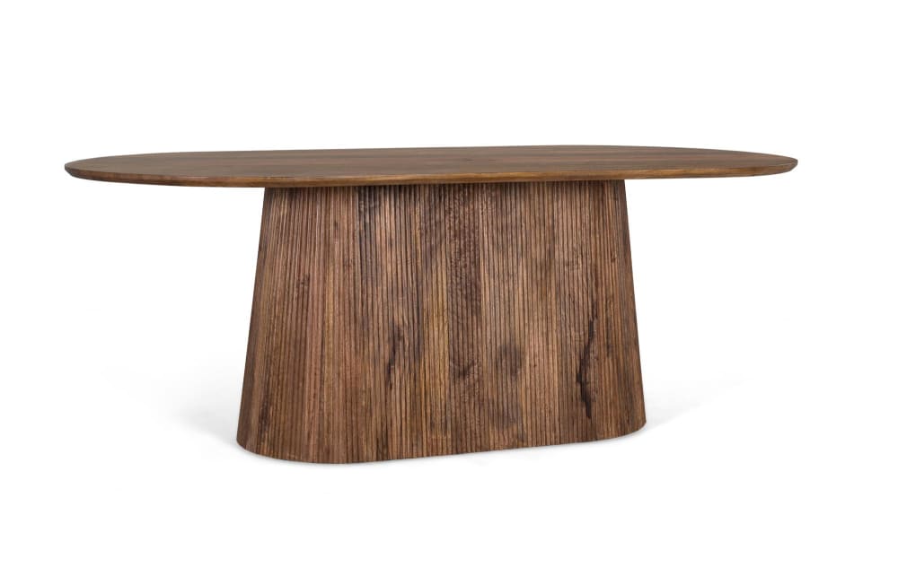 Esstisch mit ovaler Platte aus Mangoholz 210 cm - Maisons Du