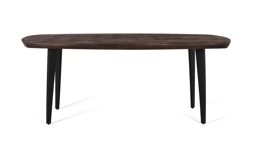 GINER Y COLOMER Esstisch aus Mangoholz mit abgerundeten Ecken, 200 cm Braun