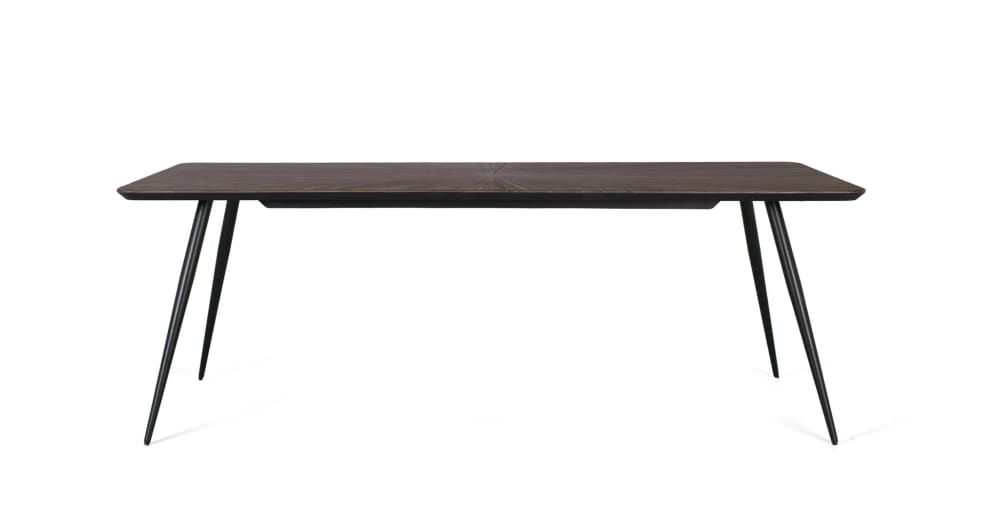 GINER Y COLOMER Esstisch mit rechteckiger Teakholzplatte 200 cm Braun