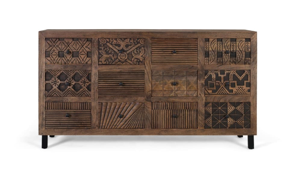 Buffet artisanal en bois de manguier massif 160cm
