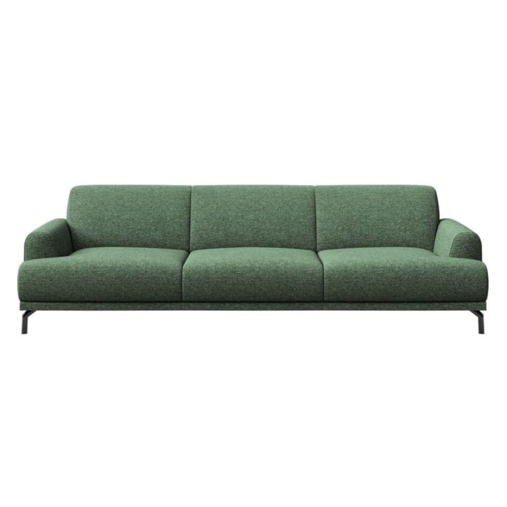 Canapé 3 places en polyester vert foncé