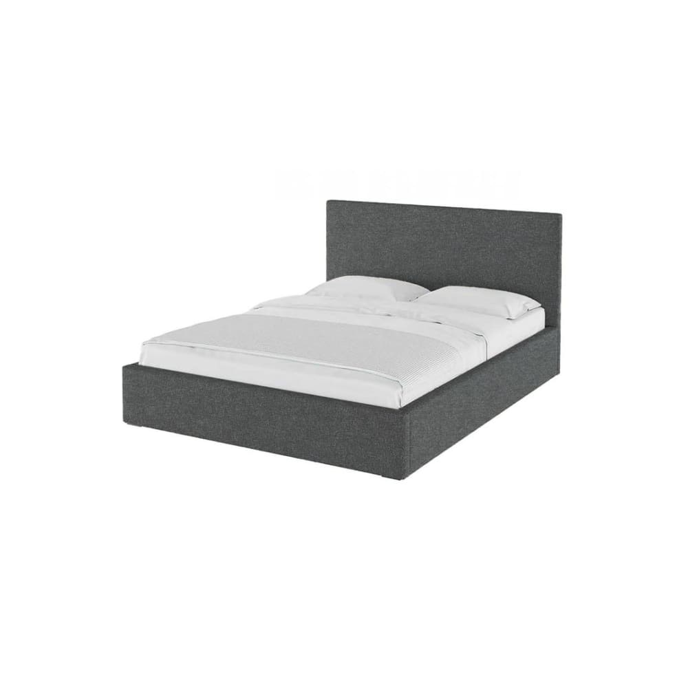 Lit coffre avec sommier à lattes anthracite 160x200