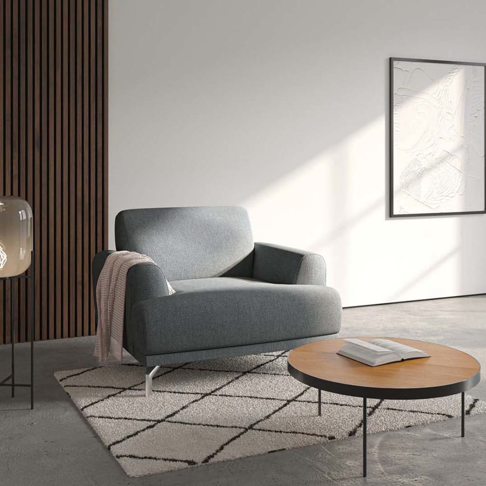 Mesonica Sessel aus Polyester hellgrau - Stoff