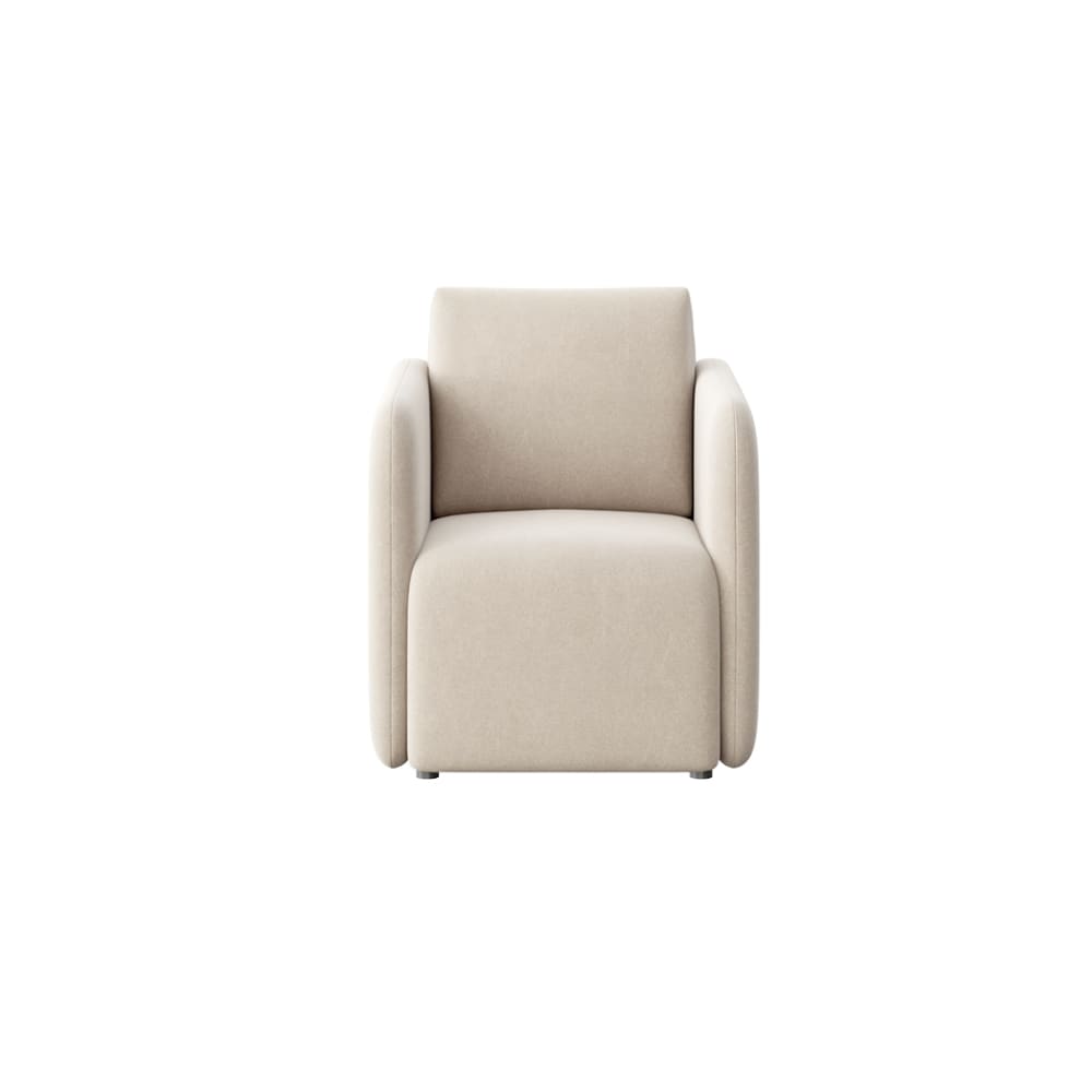 fauteuil en polyester - beige clair