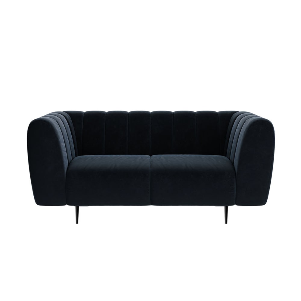Canapé 2 places bleu marine
