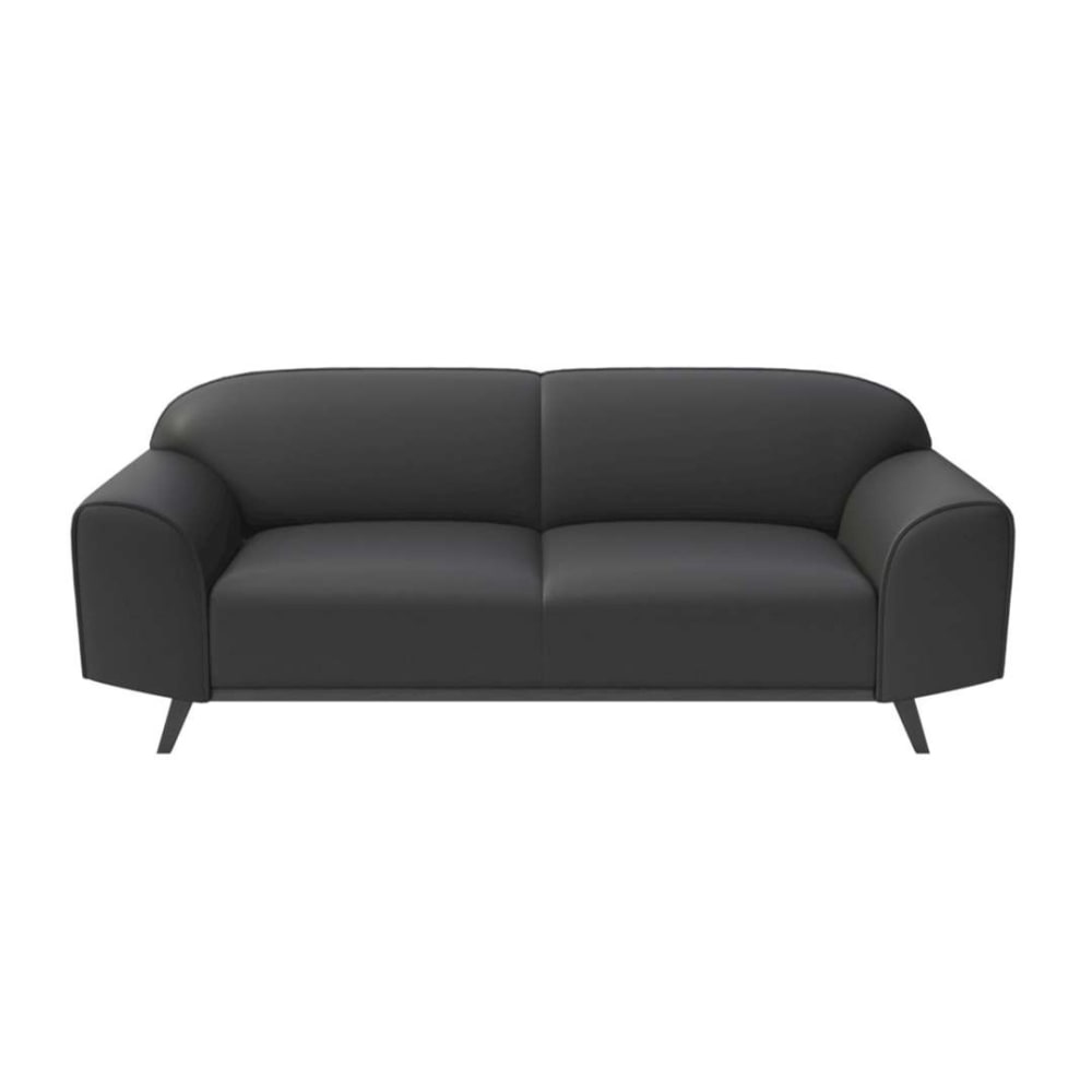 Canapé 2 places en cuir naturel gris ombré