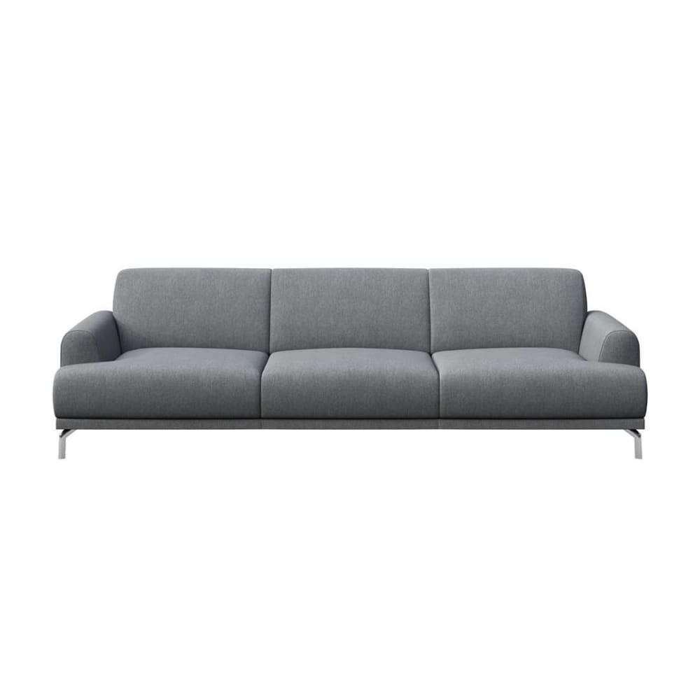 Canapé 3 places en polyester gris clair