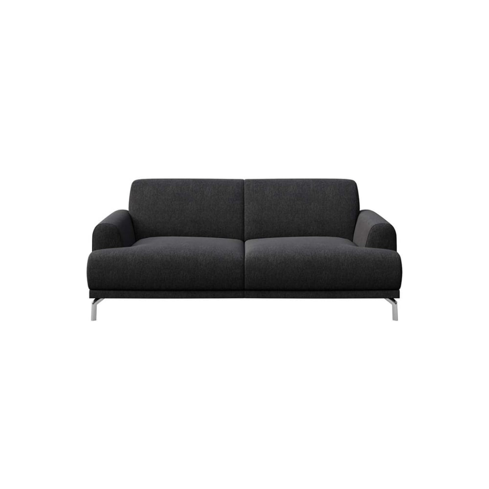 Canapé 2 places en polyester gris foncé