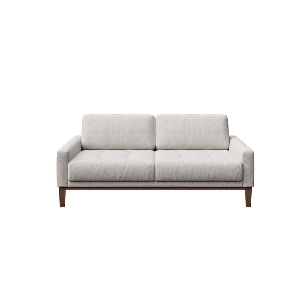 Canapé 2 places en polyester gris clair