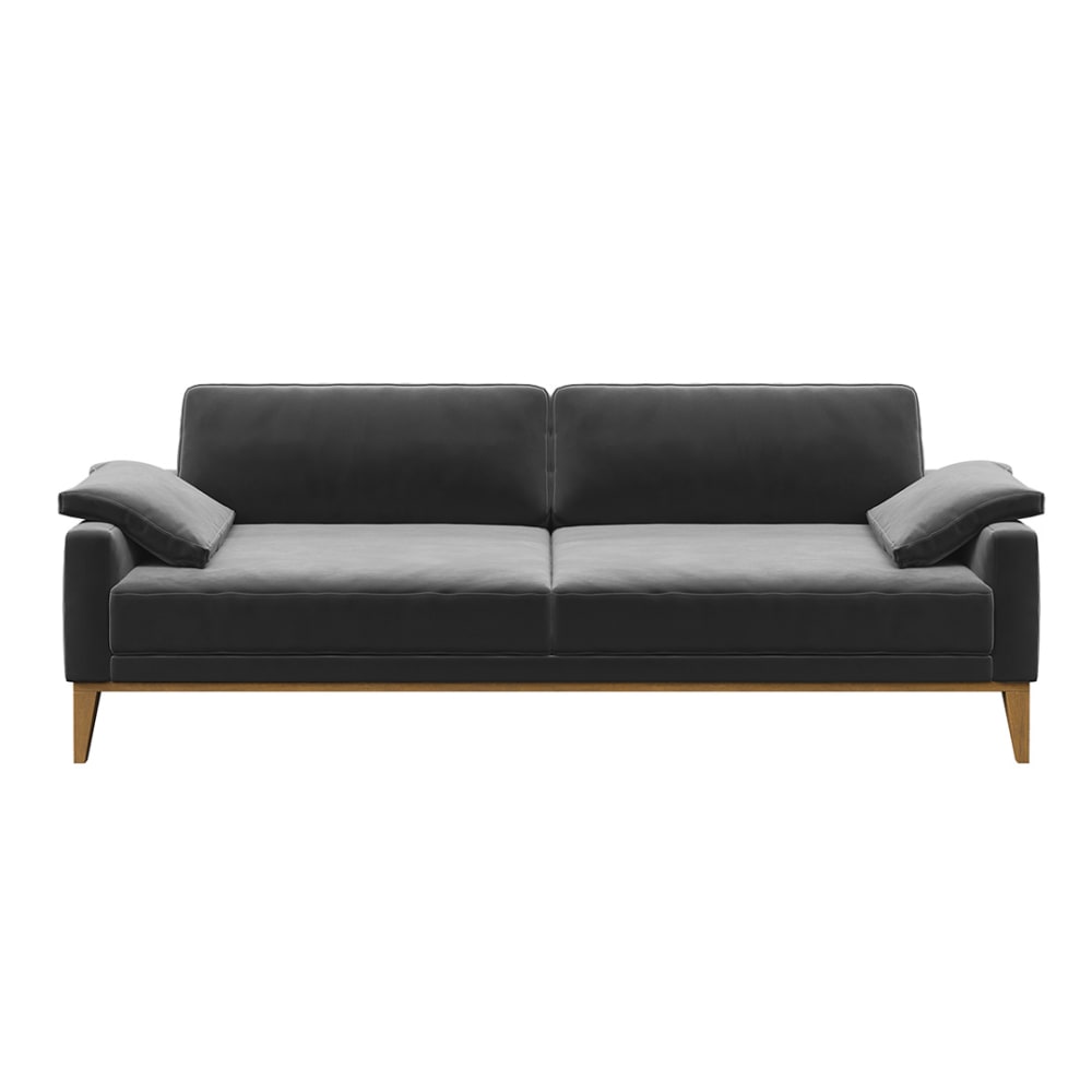 3-Sitzer-Sofa aus Polyester Dunkelgrau - Maisons Du Monde