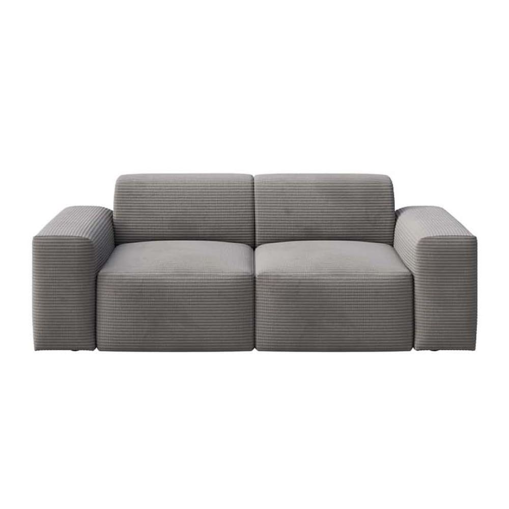 Canapé 2 places en polyester gris