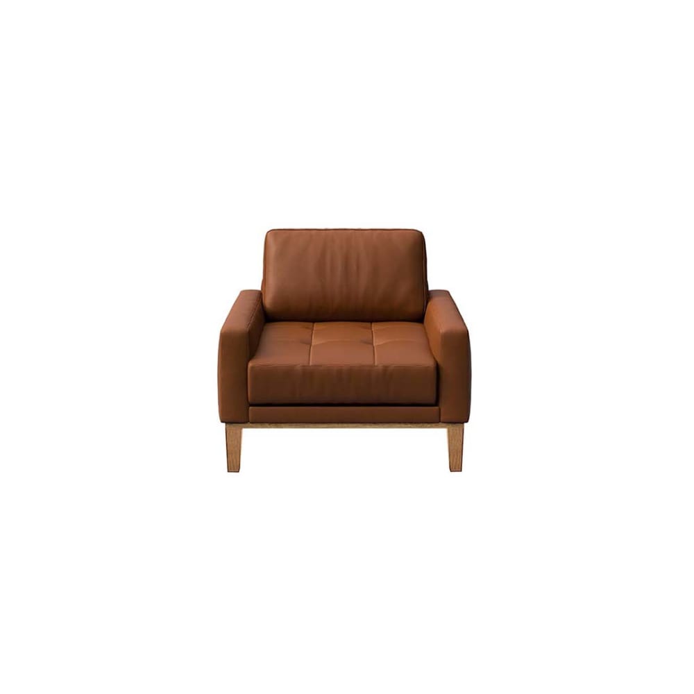 fauteuil en cuir naturel