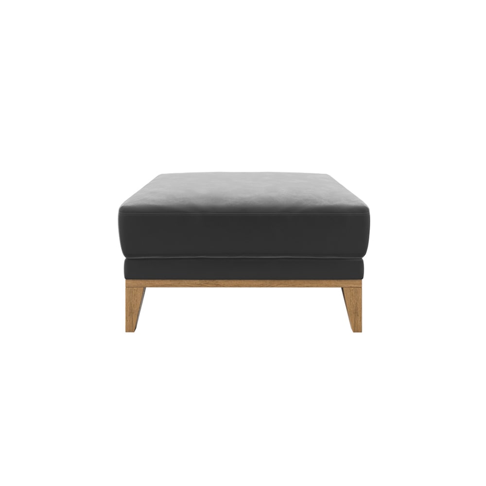 pouf en polyester gris