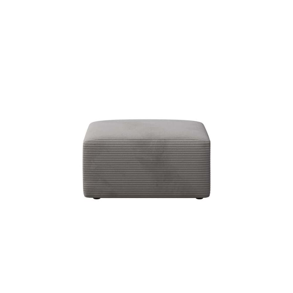 pouf en polyester gris