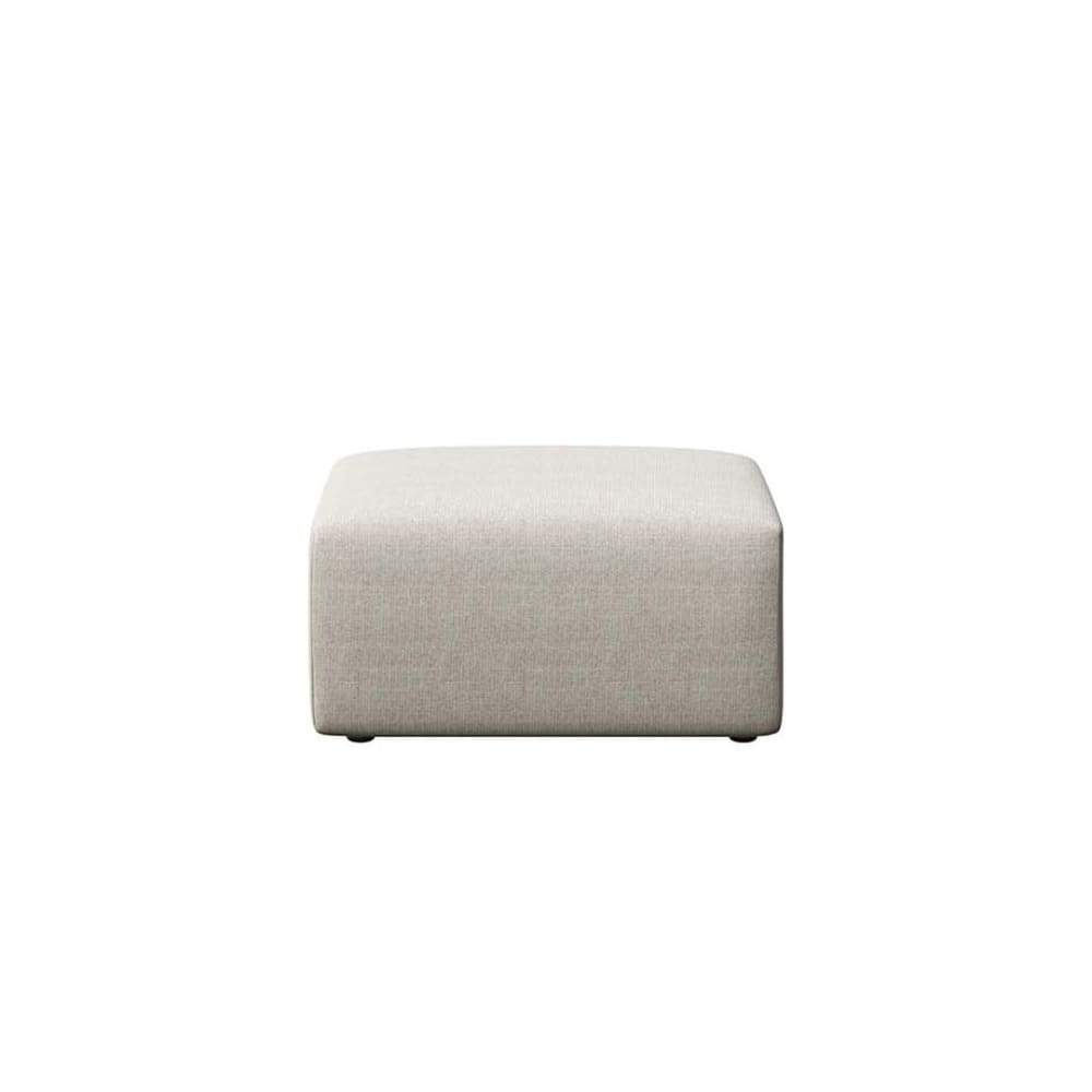 Pouf en polyester beige clair