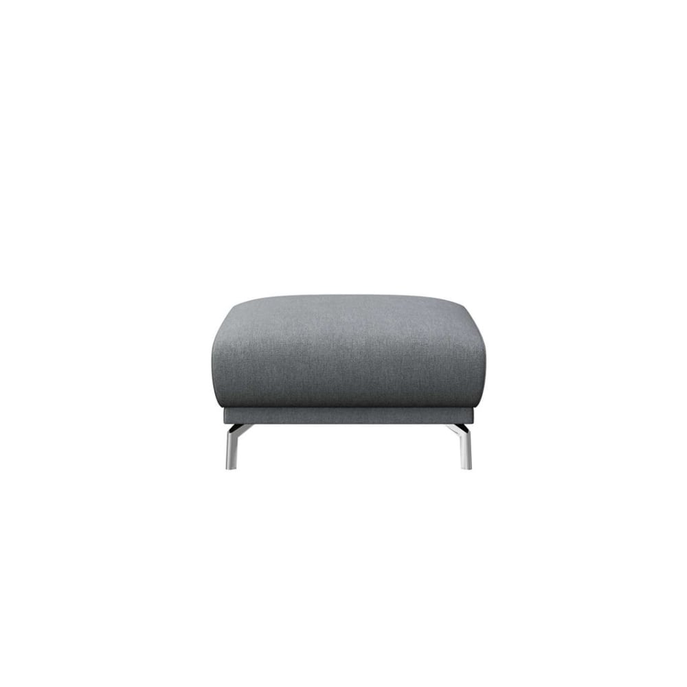 pouf en polyester gris