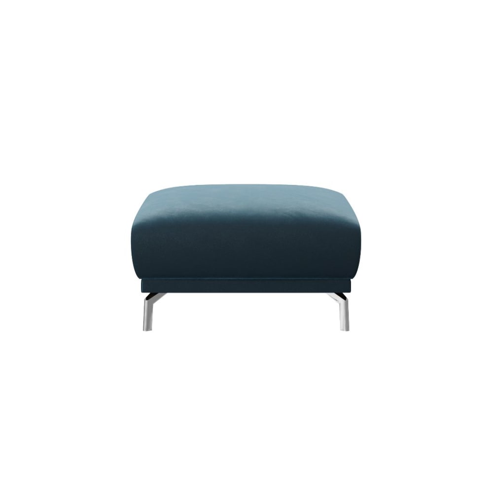 pouf en polyester bleu