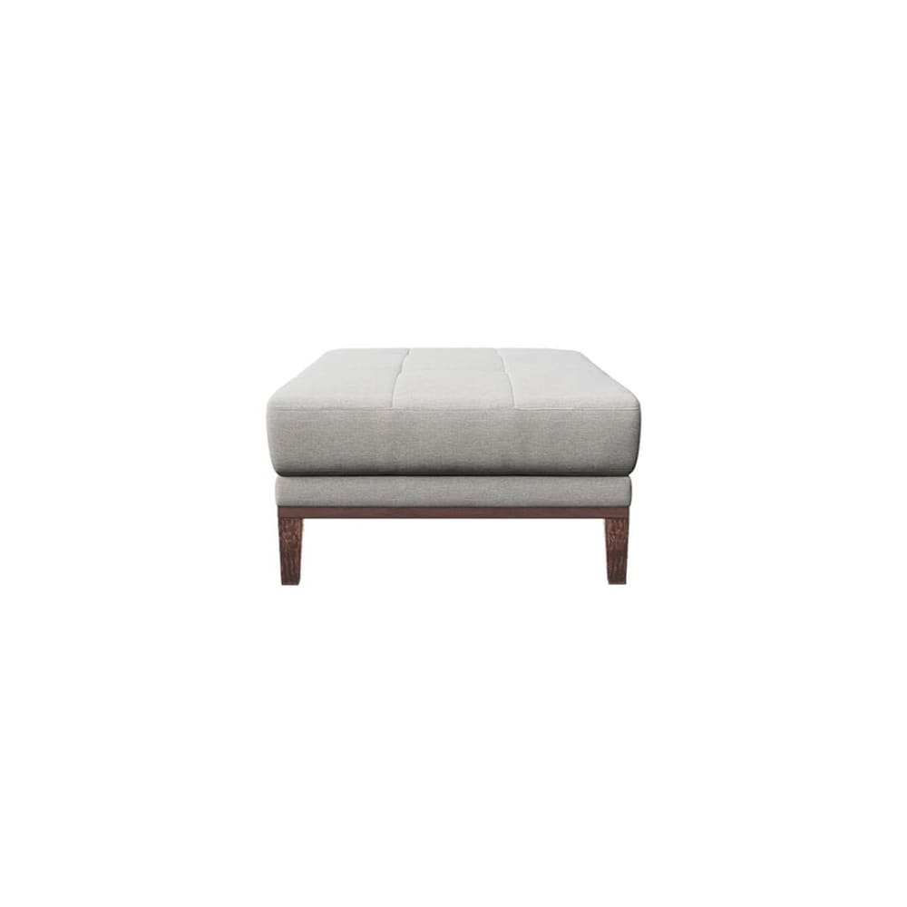 Pouf en polyester gris clair Pouf en polyester gris clair