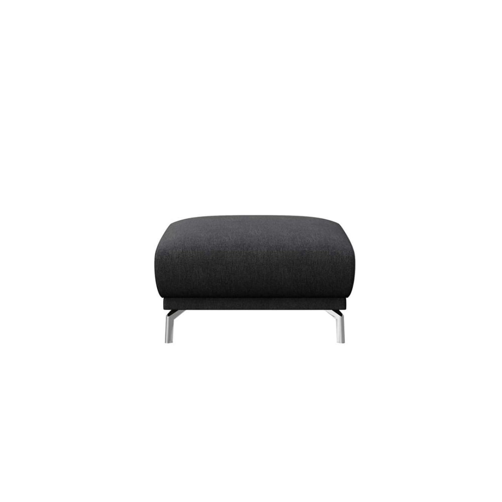 pouf en polyester gris
