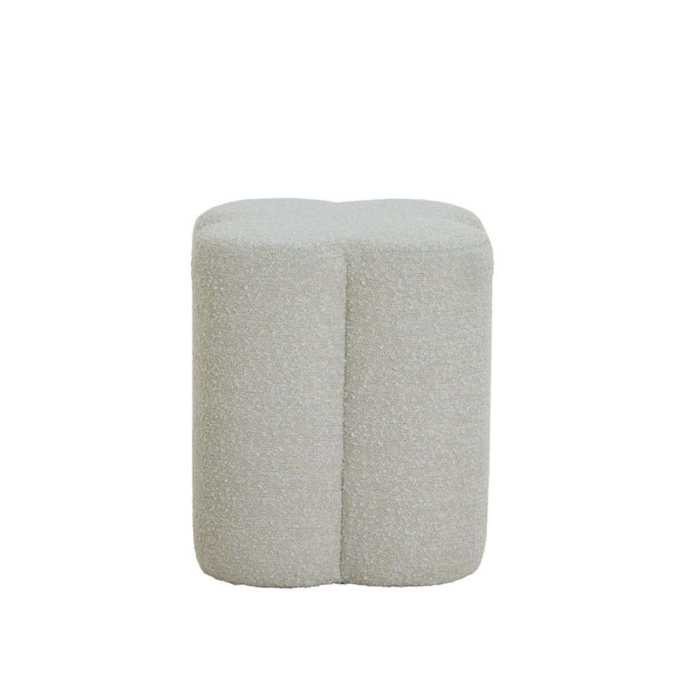 Pouf textile blanc 38x38x45cm