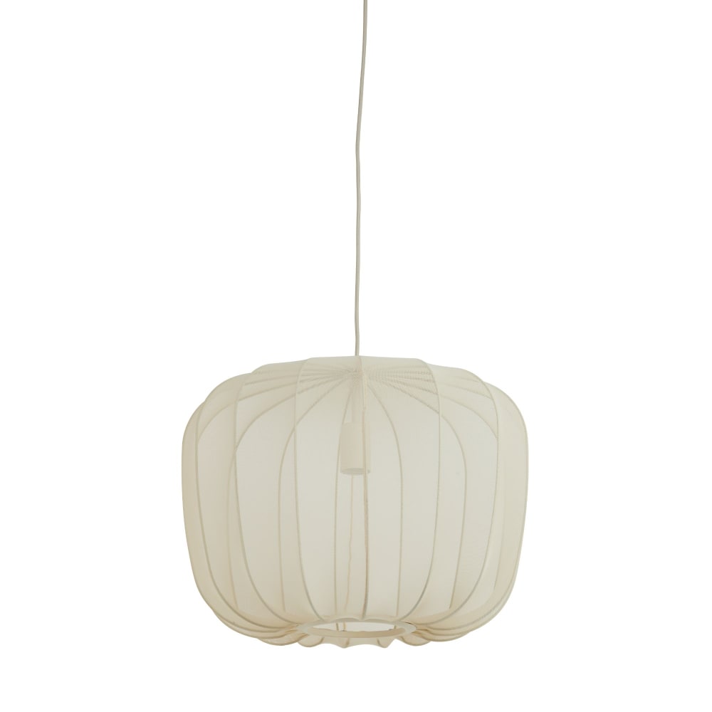 Light & Living Hängeleuchte aus Textil, braun, Ø50cm style modern Beige Stoff