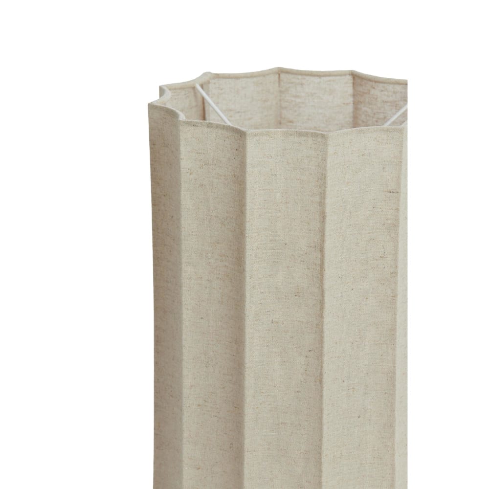 Abat-jour cylindrique textile marron clair 18x18x25cm — vue 3