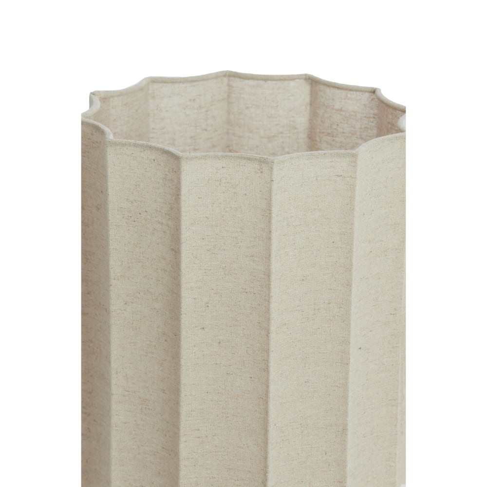 Zylinder Lampenschirm aus Textil, hellbraun, 18x18x25cm - Maisons