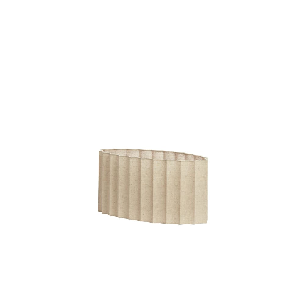 Lampenschirm oval aus Textil, creme, 45x21x22cm - Maisons Du