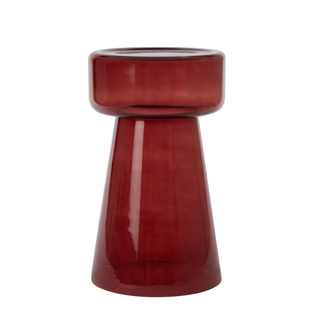 Pilier verre rouge ø30cm