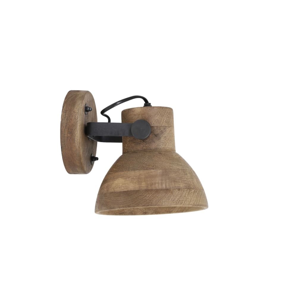 Light & Living Wandlampe aus Holz, braun, 21x17x19cm style industrial - Holz