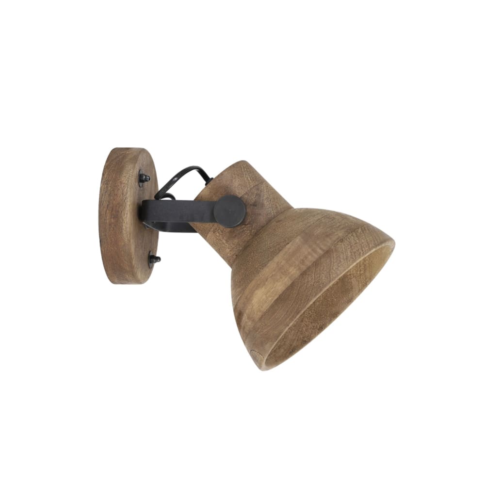 Wandlampe aus Holz, braun, 21x17x19cm - Maisons Du Monde