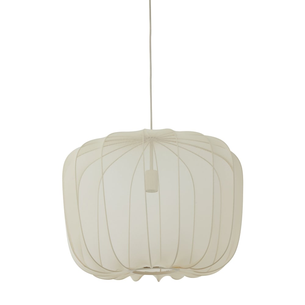 Light & Living Hängeleuchte aus Textil, braun, Ø60cm style modern Beige Stoff