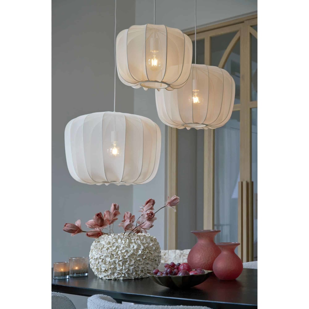 Suspension brun en tissu ø40cm — vue 3