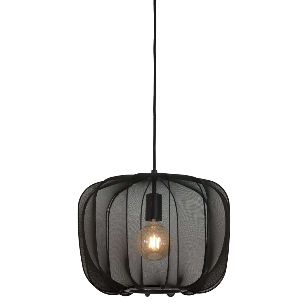 suspension noir textile
