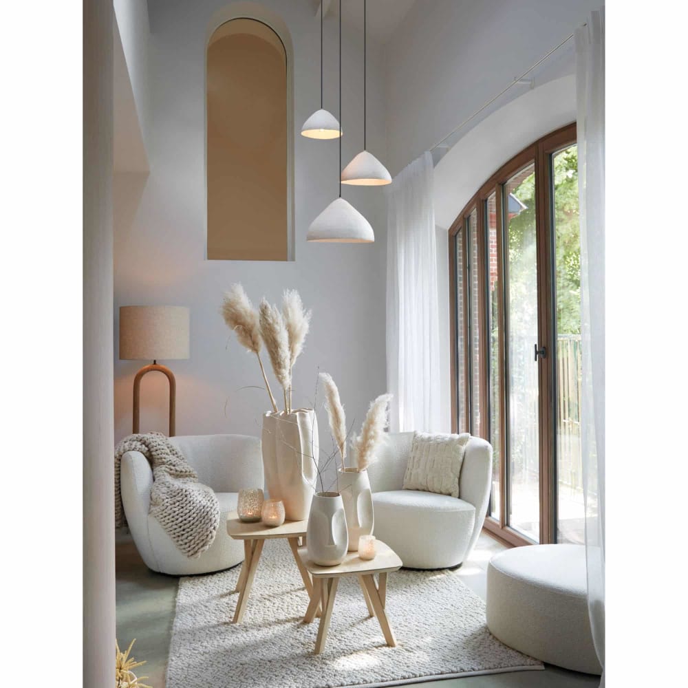 Suspension métal blanc ø32cm — vue 3