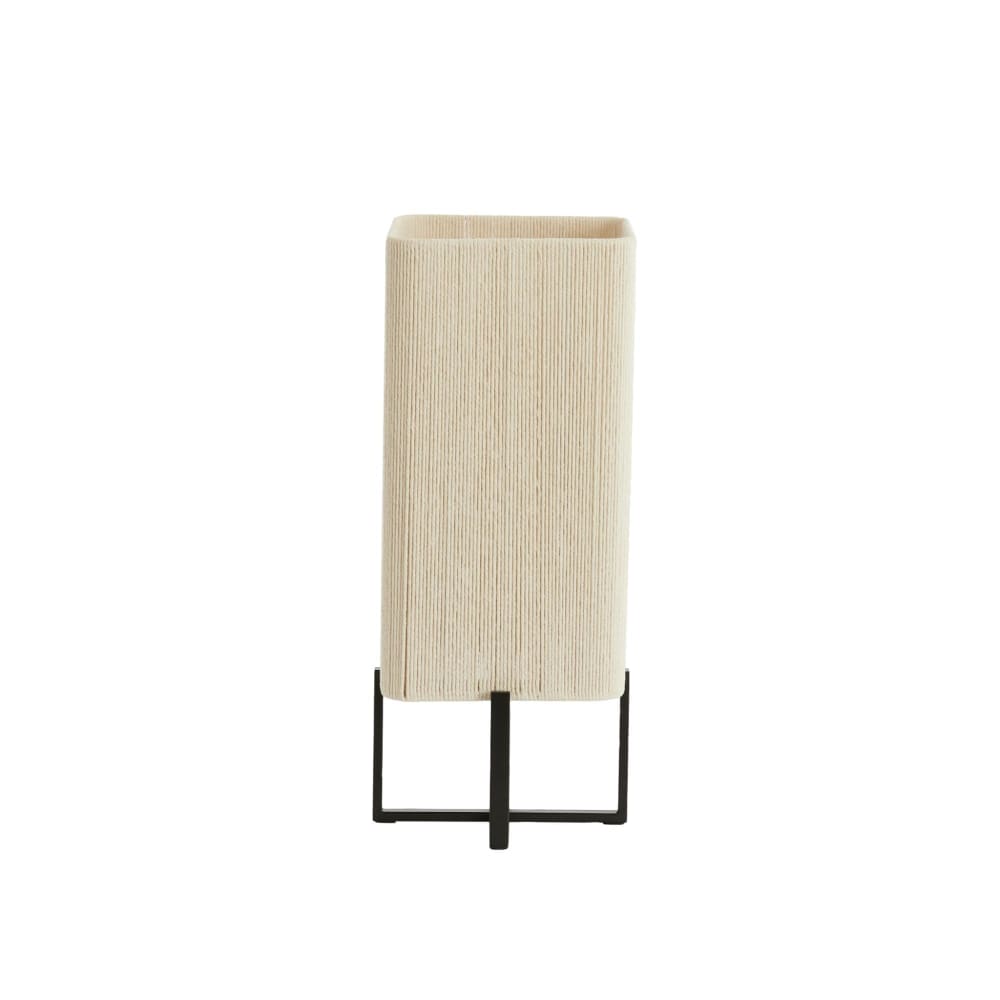 Light & Living Tischleuchte aus Metall, creme, 21.5x21.5x50.5cm style modern Schwarz Metall