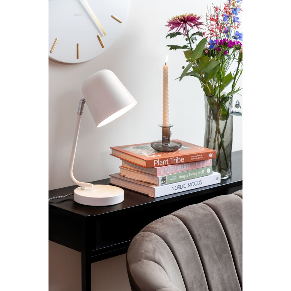 Lampe de table fer blanc ø15cm — vue 3
