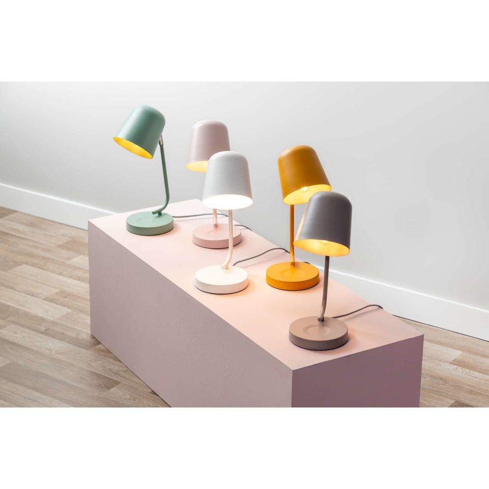 Tischleuchte aus Eisen, weiß, Ø15cm - Maisons Du Monde