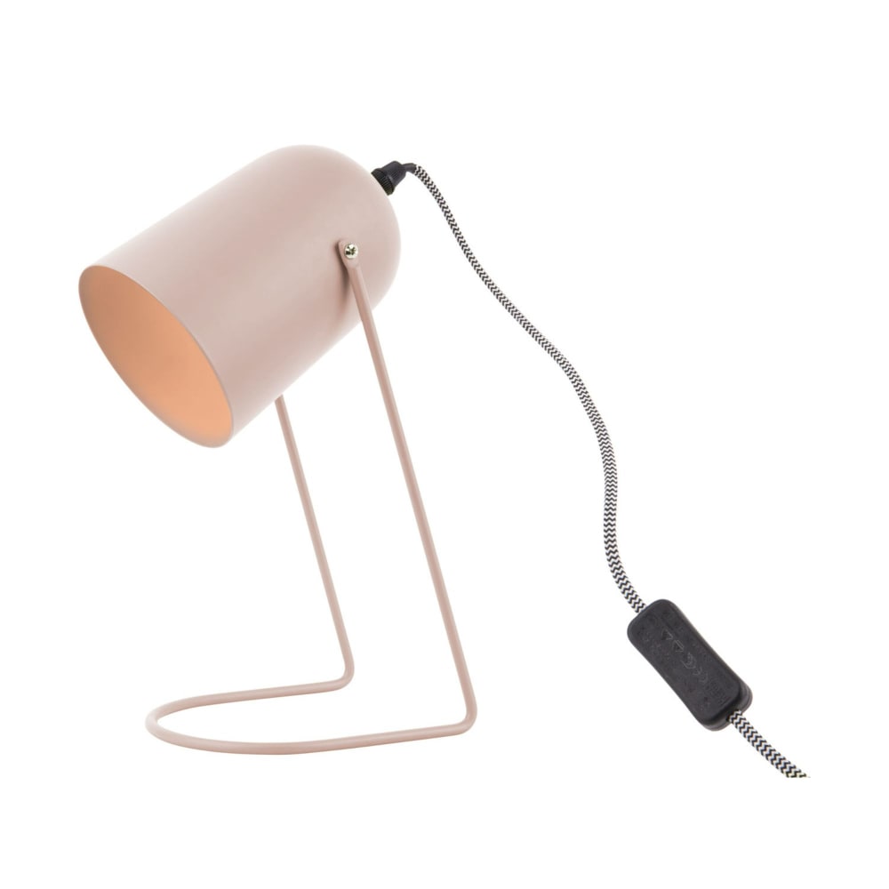 Lampe de table fer rose 30x18cm