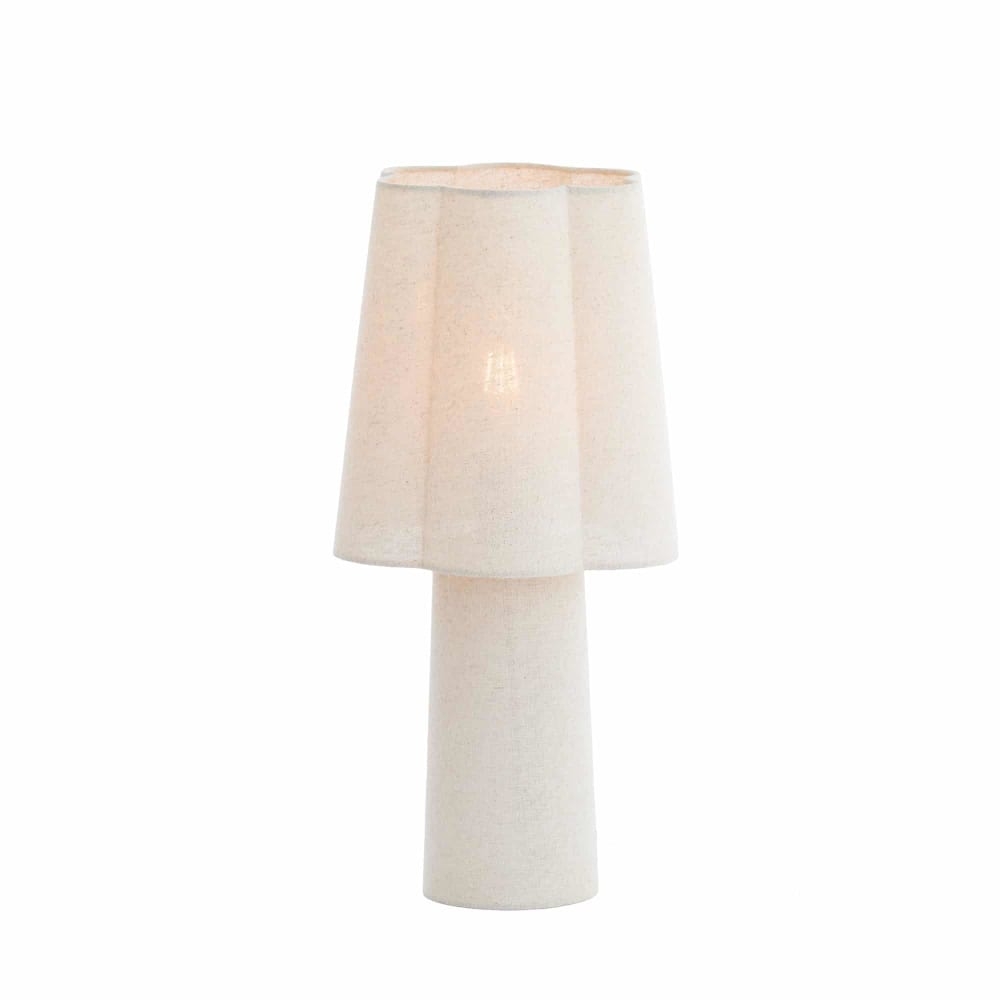 Lampe de table textile lin ø25cm — vue 3