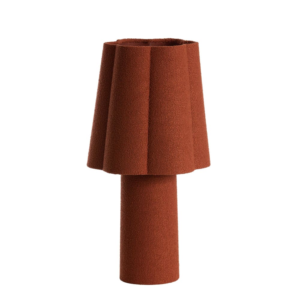 Lampe de Table textile terre cuite Ø25cm