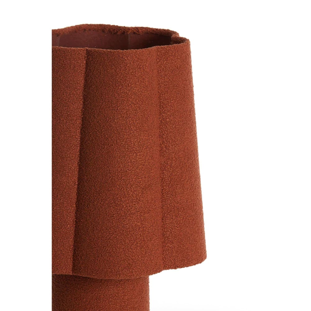 Lampe de Table textile terre cuite Ø25cm